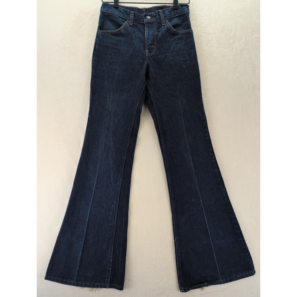 Vintage Levis 684 0217 Distressed Orange Tab Bell Bottom Flare Jeans Size 29x34